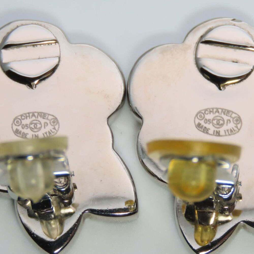 CHANEL Authentic Black Logo Earrings - Picture 6 of 9